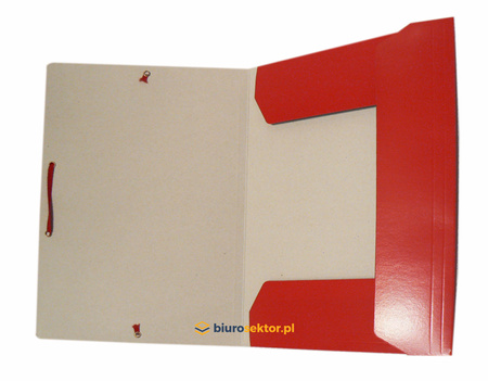 Teczka A4 z gumką CZERWONA Oficio