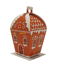 Pudełko LUKROWANY DOMEK Z PIERNIKA 3 szt. Arpex