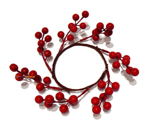 Kulki wianek z gałązek stroik CZERWONY Arpex
