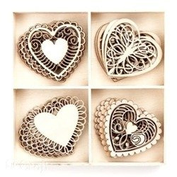 Ozdoby drewniane SERCA 20 szt. dpCraft
