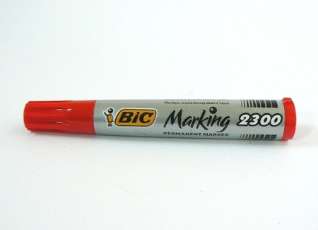 Marker permanentny ze ściętą końcówką komplet 4 kolorów BIC