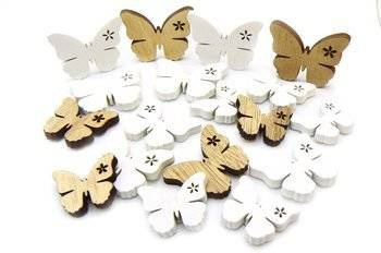 MOTYL drewniany 18 szt.