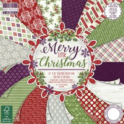 Papier do scrapbookingu jednostronny i dwustronny 30,5 x 30,5 cm MERRY LITTLE CHRISTMAS zestaw 16 szt. 