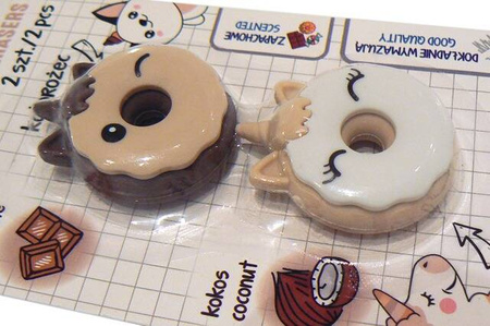 Gumka do ścierania zapachowa KOTEK I LAMA 2 szt. KIDEA