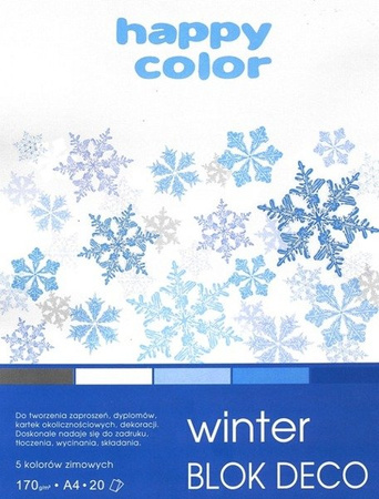 Blok Deco A4 WINTER happy color