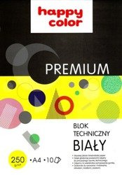 Blok techniczny A4 PREMIUM BIAŁY happy color