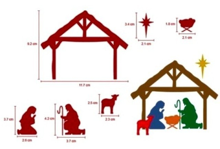 Wykrojniki SZOPKA BOŻONARODZENIOWA - FIRST EDITION CHRISTMAS DIES 6 szt. Dovecraft