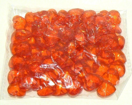 Kryształki zawieszki 15 mm 30 g SERCA CZERWONE Kalina