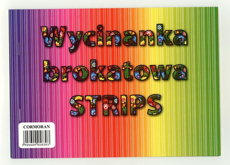 Wycinanka A4 brokat STRIPS mix kolorów CORMORAN