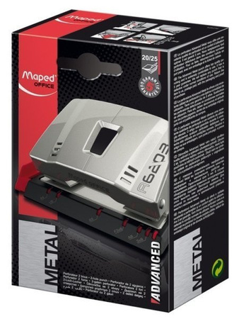 Dziurkacz 25 kartek SREBRNY MAPED ADVANCED METAL