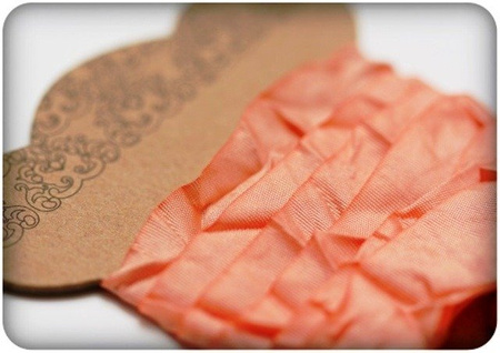 Tasiemka SHABBY RIBBON BRZOSKWINIOWA 1 cm 1 m ScrapBerry`s 