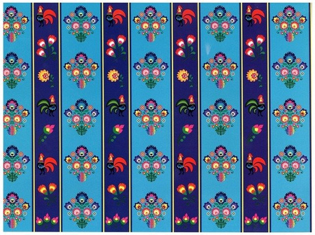 Wycinanka A4 samoprzylepna WIELKANOC WZORY REGIONALNE ŁOWICKIE FOLK CORMORAN