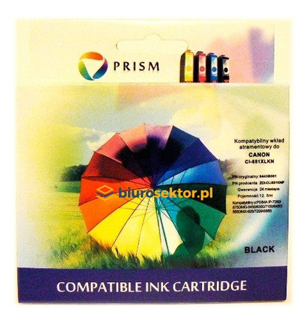 Tusz do Canon CI-551XLKN (6443B001) czarny PRISM