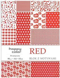 Blok z motywami A4 RED happy color