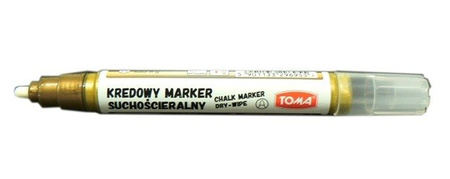 Marker kredowy suchościeralny 4,5 mm ZŁOTY TOMA