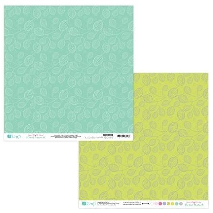 Papier do scrapbookingu dwustronny 30,5 x 30,5 cm FLORAL MARKET 07 dpCraft