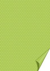 Papier do scrapbookingu dwustronny A4 KROPKI JASNOZIELONY Heyda