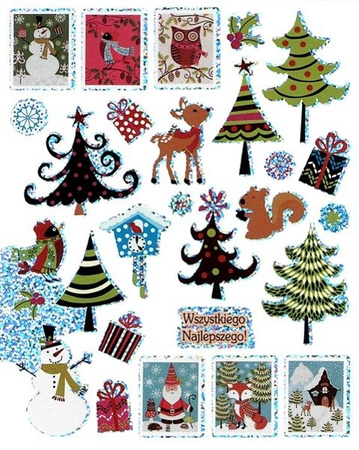 Naklejki wypukłe i brokatowe 145 szt. Arpex