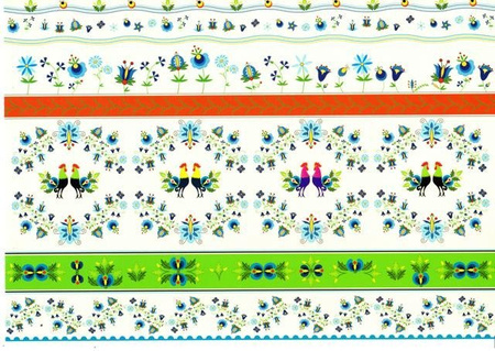 Wycinanka A4 samoprzylepna WZORY REGIONALNE KASZUBSKO-LUDOWE CORMORAN