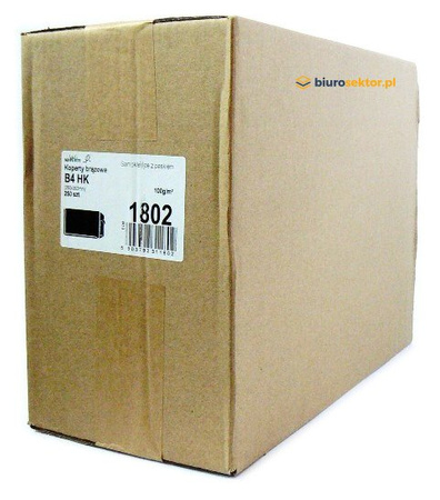 Koperta samoklejąca z paskiem B4 HK 250 szt. brązowa