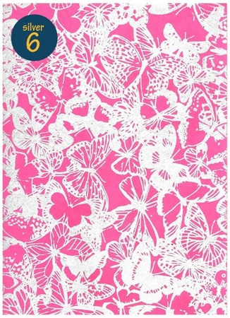 Papier bawełniany ozdobny EFEKT SILVER DELICATE mix wzorów 1 arkusz happy color