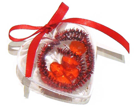 Bombka akrylowa SERCE 6 cm 2 szt. Arpex