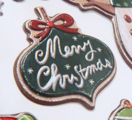 Naklejka świąteczna wypukła BAŁWANEK, LASKA MIKOŁAJA, ŚNIEŻYNKA 14 szt. Arpex