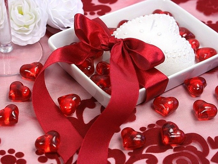 Kryształki SERCA CZERWONE 2,1 cm 30 szt. PartyDeco