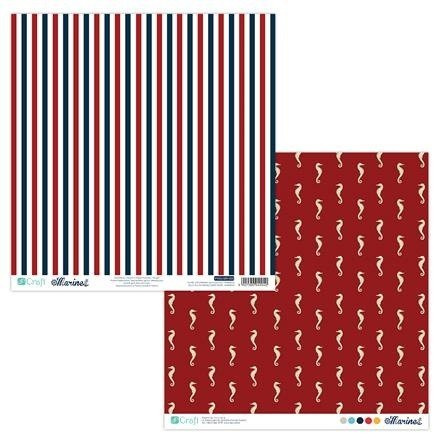 Papier do scrapbookingu dwustronny 30,5 x 30,5 cm MARINE 03 dpCraft