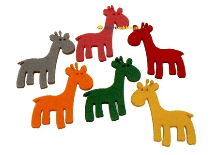 Naklejka z filcu ŻYRAFA 6 szt. Vistar