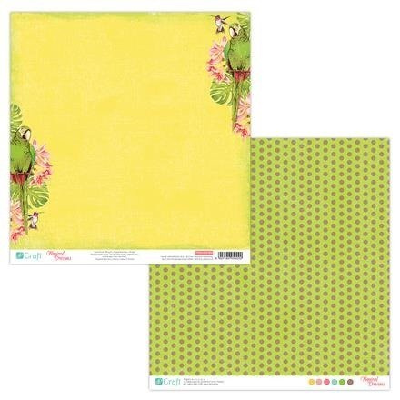 Papier do scrapbookingu dwustronny 30,5 x 30,5 cm TROPICAL DREAMS 02 dpCraft