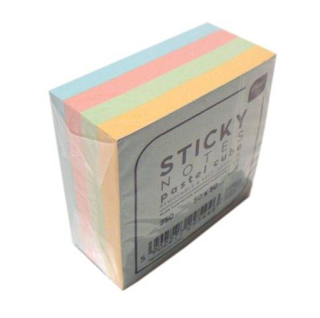 Karteczki samoprzylepne 50 x 50 mm 250 szt. PASTEL Interdruk