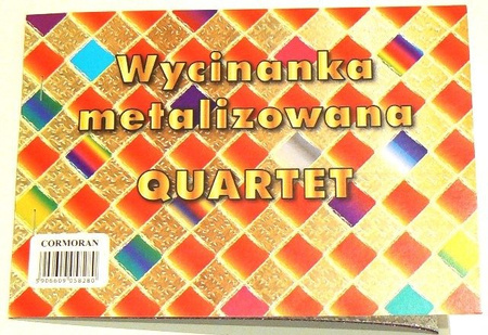 Wycinanka A5 metalizowana QUARTET mix kolorów CORMORAN