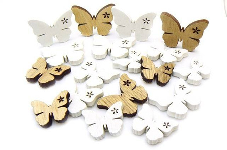 MOTYL drewniany 18 szt.