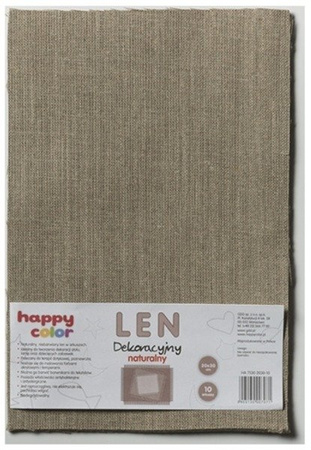 Len dekoracyjny A4 NATURALNY happy color