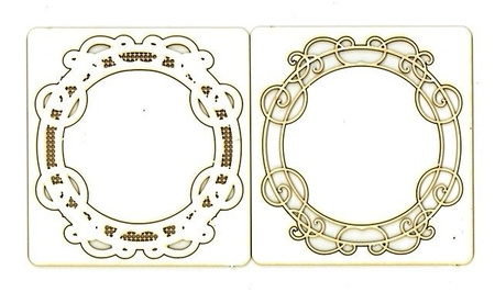Tekturki wycinanki z tektury 2D RAMKA OKRĄGŁA