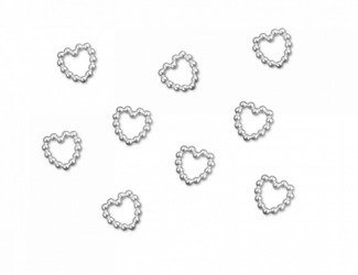 Perełki SERCE 1 cm 50 szt. PartyDeco