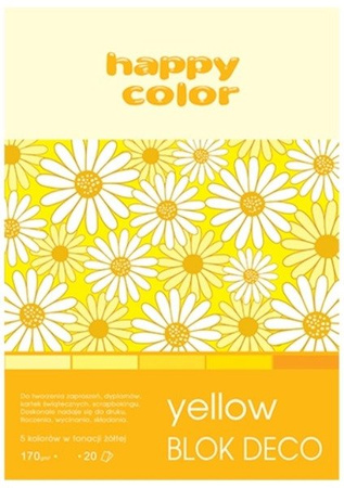 Blok Deco Yellow A5 TONACJA ŻÓŁTA happy color