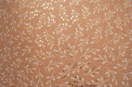 Papier do scrapbookingu jednostronny A4 JEMIOŁA NATURALNY ZŁOTY Heyda