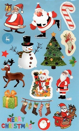 Naklejki 2D i brokatowe BOŻE NARODZENIE 55 szt. Arpex