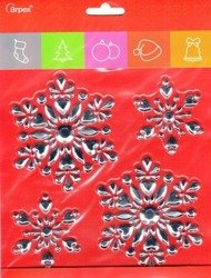 Naklejki samoprzylepne ŚNIEŻYNKI SREBRNE Arpex