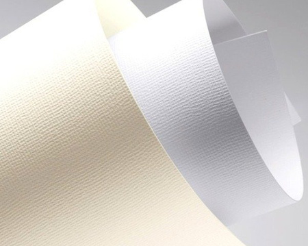 Karton ozdobny wizytówkowy A4 LEN KREMOWY Galeria Papieru