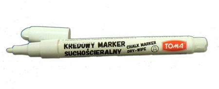 Marker kredowy suchościeralny 1,5 mm BIAŁY TOMA