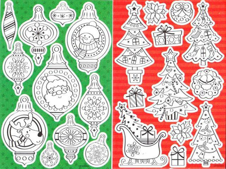 Świąteczne naklejki do kolorowania 4 arkusze Arpex