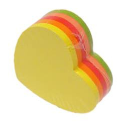 Karteczki samoprzylepne 64 x 67 mm SERCE NEON 250 szt. Stick'n
