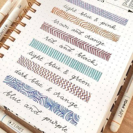 Cienkopis dwukolorowy 3 szt. 2 LINES ART TOMA