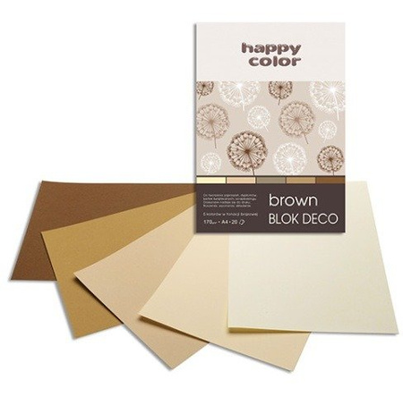 Blok Deco Brown A4 TONACJA BRĄZOWA happy color