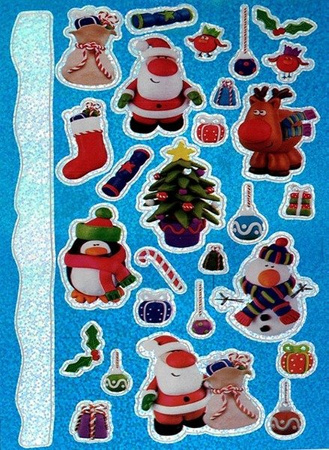 Naklejki brokatowe i holograficzne BOŻE NARODZENIE Arpex