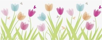 Taśma dekoracyjna samoprzylepna na okno TULIPANY 7,6 cm x 2 m Heyda