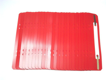 Mechanizm skoroszytowy 25 szt. czerwony Esselte